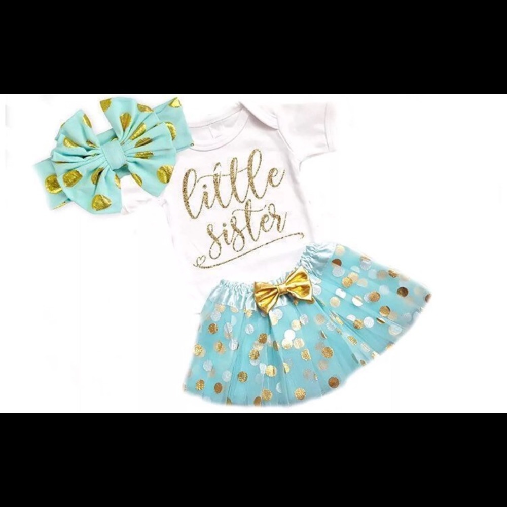 Little Sister Tutu/Dress Onesie Headband